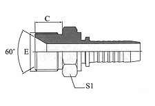 Metric Male Double Use for 60º Cone Seat or Bonded Seal